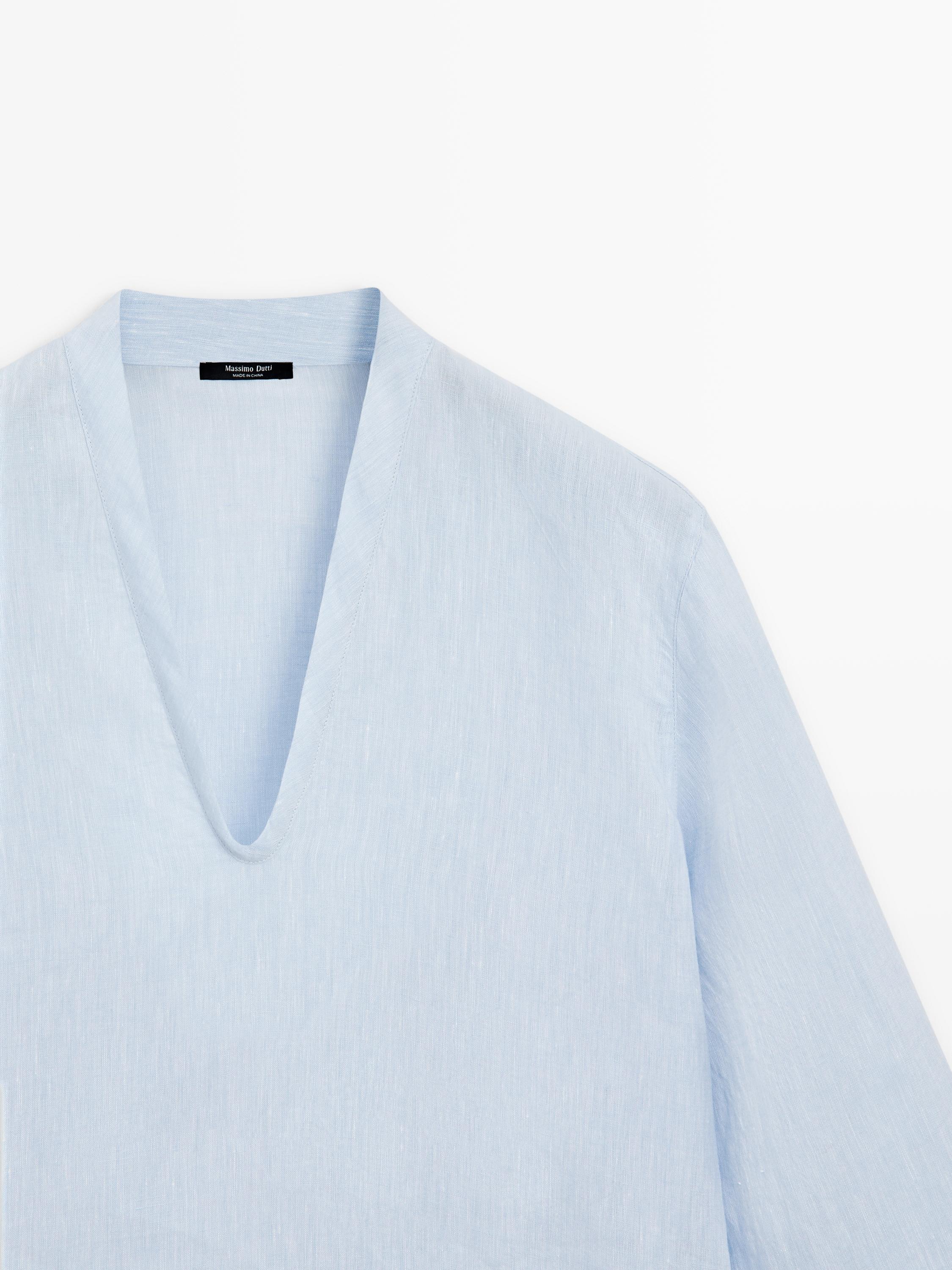 Chemise manches longues 100 % lin